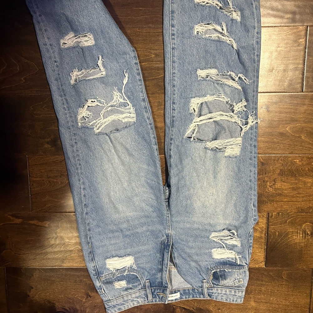 Flying Monkey Blue Relaxed Distressed Jeans